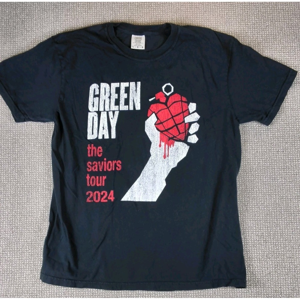 Green Day The Saviors Tour 2024 Concert T-Shirt Mens Large American Idiot